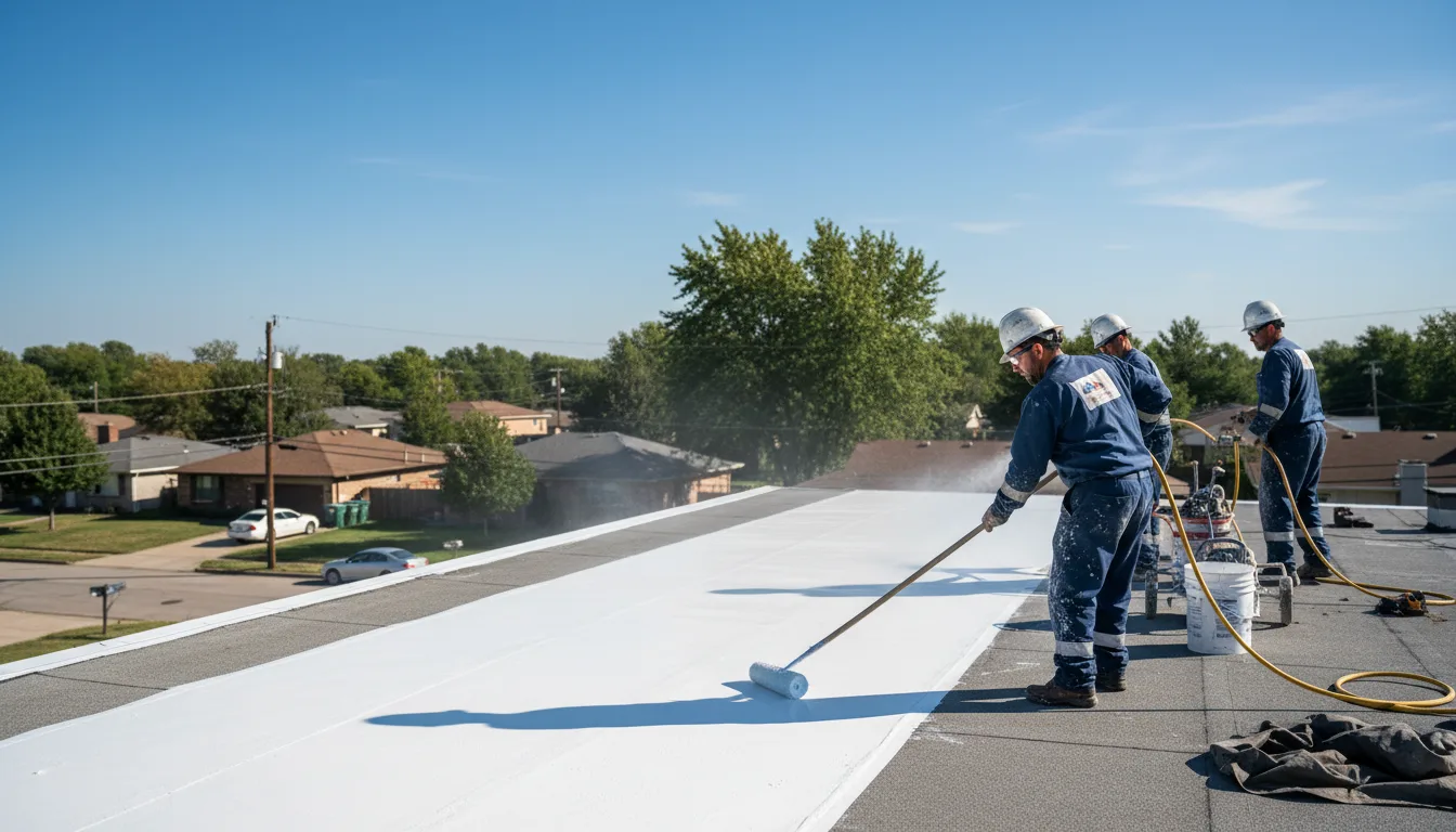Commercial roof coating in Percy, IL near me